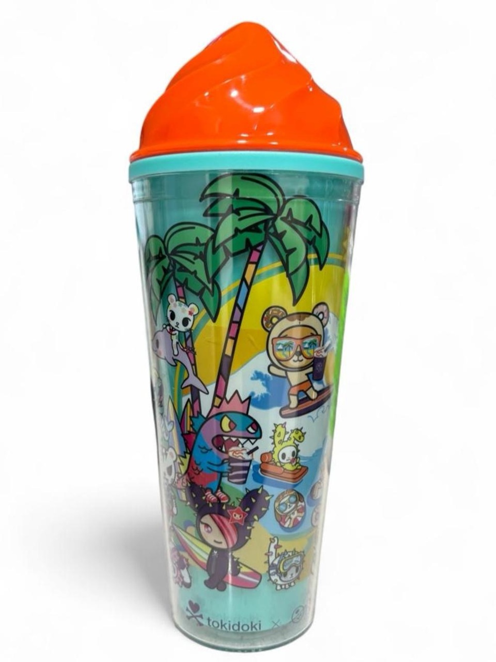 Tokidoki x Coffee Bean & Tea Leaf Tropical Summer Plastic Tumbler Straw